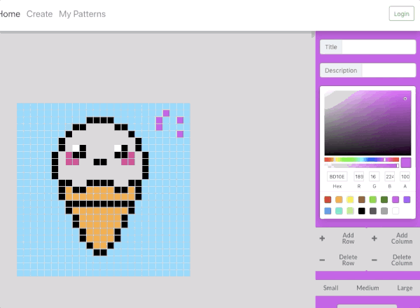 pixel art ice cream cone