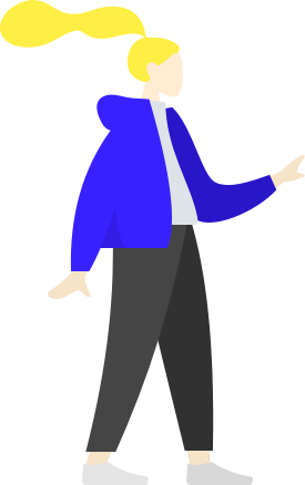 cartoon person pointing